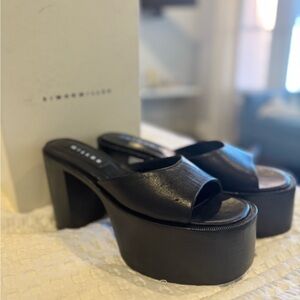 Simon Miller Black Platform Mules